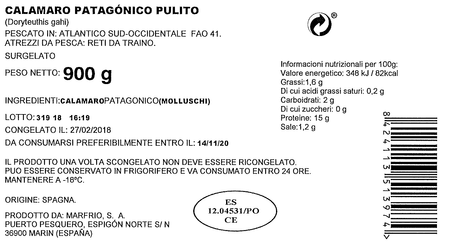 Anelli e Ciuffi di Calamaro IQF