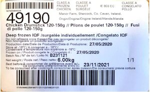 Fusi di Pollo Classe A Congelati